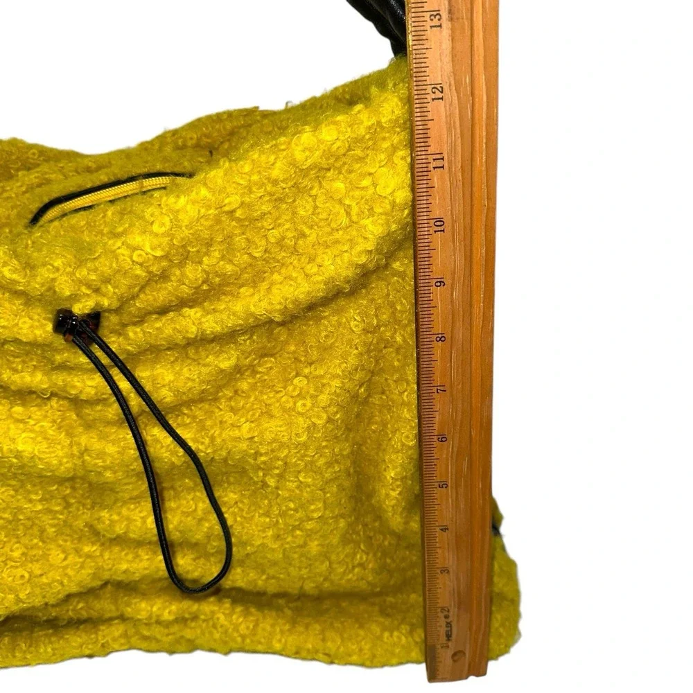 HTF Staud Felix Faux Sherpa Tote Mustard Yellow 220000‎